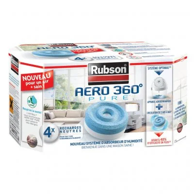Recharge absorbeur humidité Aero 360° pure x4 - RUBSON