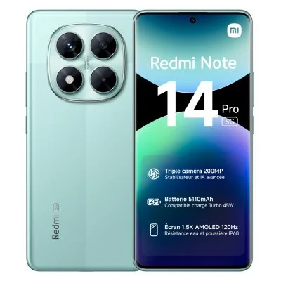 Redmi Note 14 Pro 5G 8/256 Go - Vert Corail