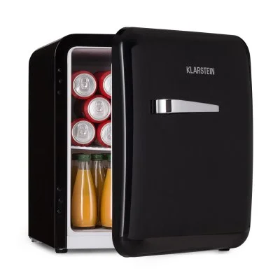 Réfrigérateur rétro Audrey Mini 48L 2 étages Mini Frigo Mini bar Noir