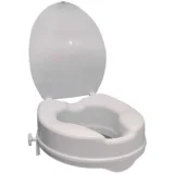 PELLET Réhausse wc pmr plastique blanc avec abattant 10 cm - Blanc