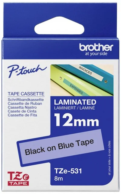 Ribbon 12mm/8M blk/blue std
