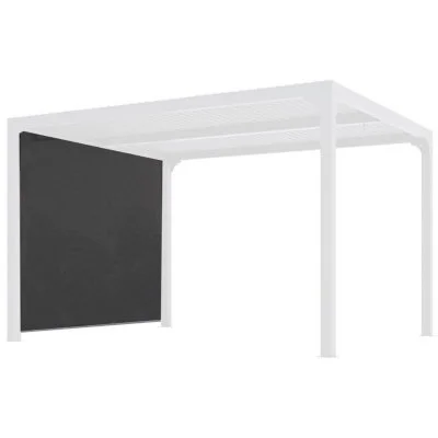 Rideau pour pergola bioclimatique 8 personnes gris perbir30