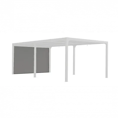 Rideau pour pergola bioclimatique gris per bi r36