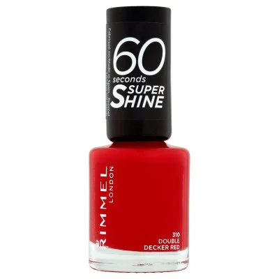 Rimmel 60 Seconds Super Shine vernis à ongles teinte 310 Double Decker Red 8 ml