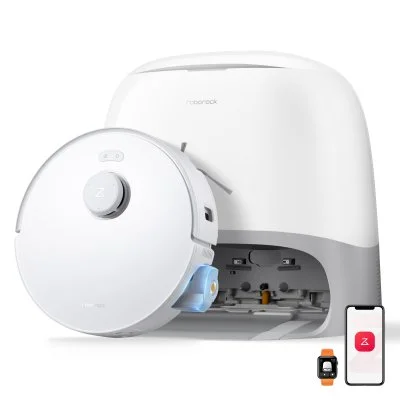 Roborock Qrevo Curv 2 Flow Aspirateur robot avec serpillière à rouleau