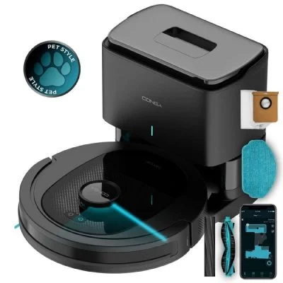 Robot Aspirateur - Conga - 8490 Ultimate - Navigation Laser - Vidange Automatique - 7000 Pa