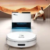 EZICLEAN Robot aspirateur laveur connecté avec base de vidage ® All In One Z15 Pro