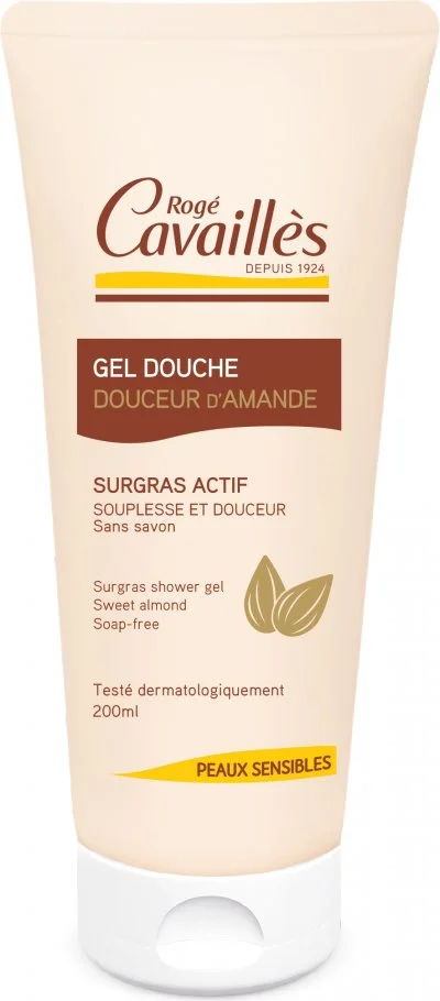 Roge Cavailles Gel Douche Surgras Actif - Douceur d'Amande, 200ml