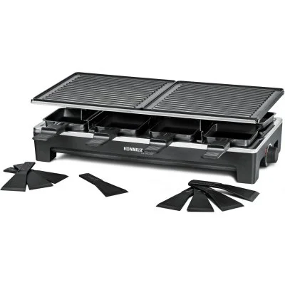 Rommelsbacher rcs 1350 raclette grill en acier inoxydable noir