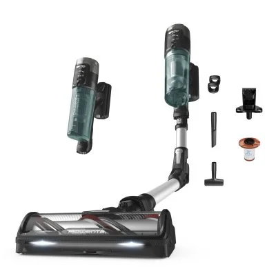 Rowenta Rh9a32wo Aspirateur De Table Aluminium, Vert Sans Sac