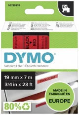 DYMO Ruban D1 - 45807 -Ruban noir/rouge - 19 mm x 7 m