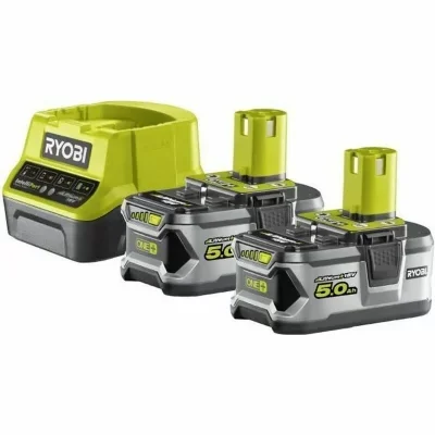 RYOBI Pack 2 batteries + Chargeur - 5Ah - 2A