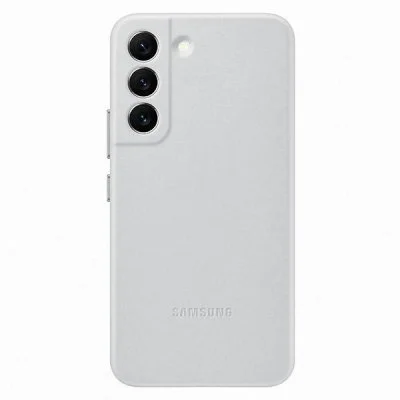 Samsung Coque en cuir Galaxy S22 - Gris clair