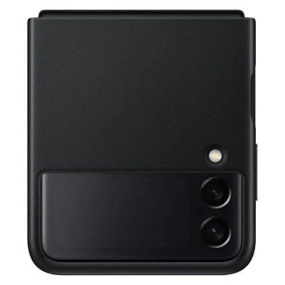 Samsung Coque en cuir Galaxy Z Flip 3 - Noir