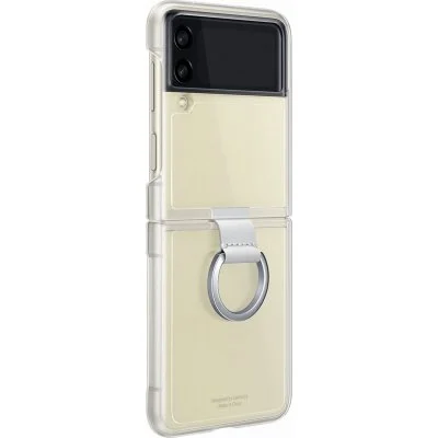 Samsung Coque Silicone Clear Ring Galaxy Z Flip 3 - Transparent