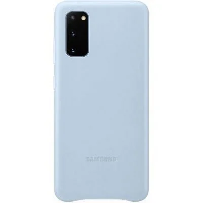 Samsung EF-VG980 Housse en cuir pour Galaxy S20 S20 5G, Bleu Ciel