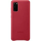 SAMSUNG ef-vg980lr - coque cuir galaxy s20 rouge bordeaux