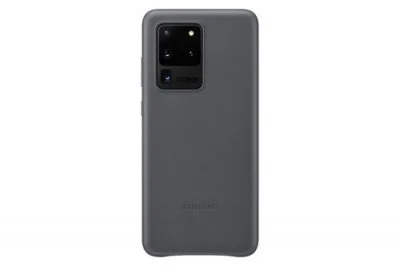 Samsung ef-vg988lj - coque en cuir galaxy s20 ultra gris