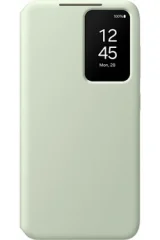 SAMSUNG Étui Portefeuille Officiel Galaxy S24 Smart View, Vert Clair