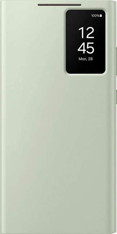 Samsung Étui Smart View Vert avec porte-carte - Galaxy S24 Ultra