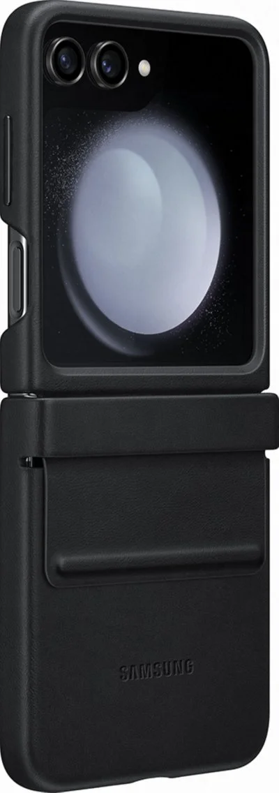 Samsung Galaxy Z Flip 5 Flap Eco Leather Case Black - EF-VF731PBEGWW