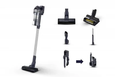 Samsung VS15A60AGR5 aspirateur de table Noir, Argent Sans sac