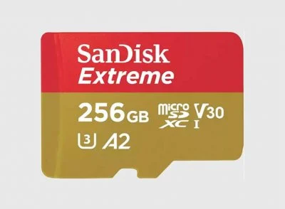 SanDisk Extreme microSDXC UHS-I U3 256 Go + Adaptateur SD