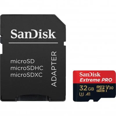 Sandisk Micro Sdhc A1 100mb 32gb Extreme Pro Memory Card Noir