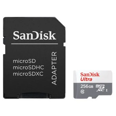 Sandisk Ultra Lite Microsdxc+adapter 256gb 100mbps Memory Card Noir