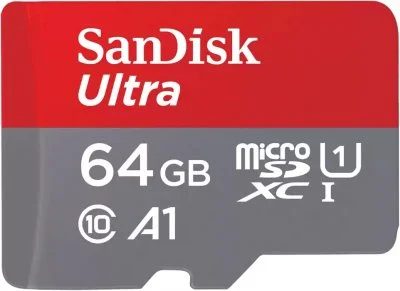 SanDisk Ultra microSD UHS-I U1 64 Go 140 Mo/s + Adaptateur SD