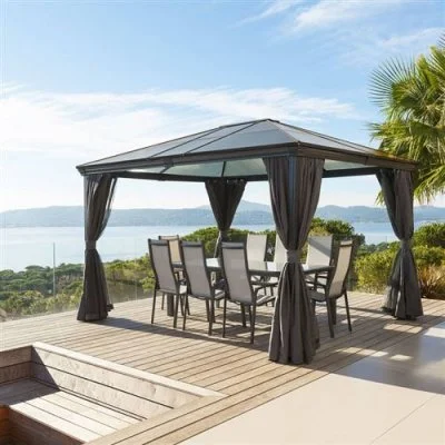 Sans Marque Tonnelle Belize 3,6x3m graphite Hespéride - Graphite
