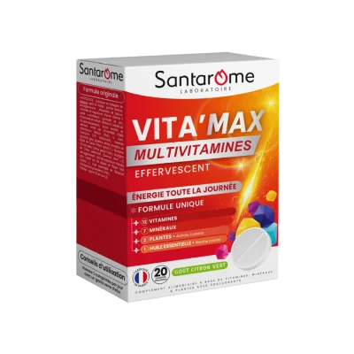 Santarome Phyto Vita'Max Multivitamines Goût Citron Vert 20comp