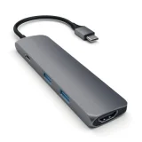 SATECHI Slim Aluminum Multi-Port Adapter Station d'accueil (USB-C)