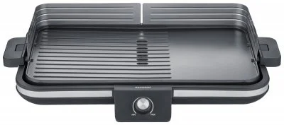 Severin PG 8564 table Barbecue de table filaire, réglage de la température en continu noir,argent