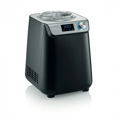 severin - turbine à glace 2en1 1.2l 135w noir/inox - ez7407