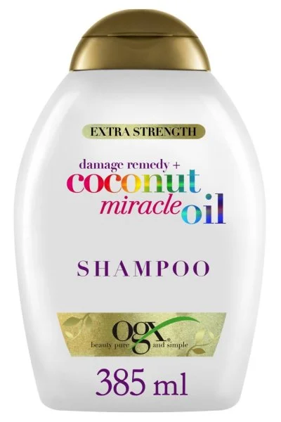 Shampooing réparateur ogx coconut miracle oil cheveux abîmés (385 ml)