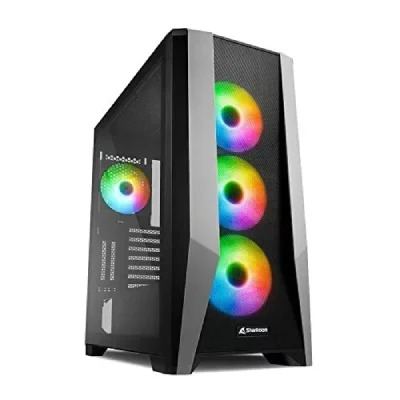 Sharkoon tg7m rgb cristal templado usb 3.2 negra