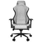 REKT Siège PC Gamer Ultim8 Plus - Gris Clair/Tissu/Mousse/4D