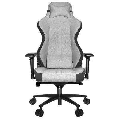 Siège PC Gamer REKT Ultim8 Plus - Gris Clair/Tissu/Mousse/4D