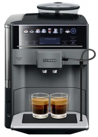 Siemens EQ.6 plus s100 Machine à café automatique 1,7 L Noir/Titane