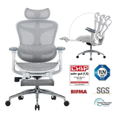 SIHOO Doro C300 Fauteuil de Bureau Ergonomique JT - Accoudoirs 3D- Blanc
