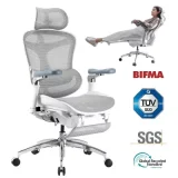SIHOO Doro C300 Pro Fauteuil de Bureau Ergonomique JT - Accoudoirs 5D-Jusqu'à 150kg - Blanc