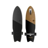 STREET SURFING Skate surfboard shark attack 36"" koa black SSS11020012
