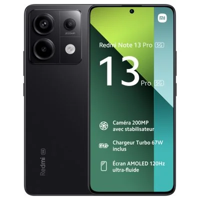 Smartphone xiaomi redmi note 13 pro 256 gb 8 gb ram noir MZB0FFWEU