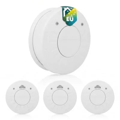 Smartwares Détecteurs de fumée 3 pcs 10x10x3,3 cm Blanc