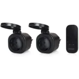 SMARTWARES Set de mini interrupteur d'extérieur 7,2x7,6x1,4 cm Noir