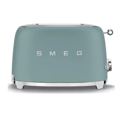 Smeg TSF01EGMEU Grille-Pain 2 Tranches Vert Emeraude Mat