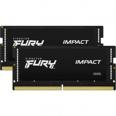 SO-DIMM DDR5 Kingston Fury Impact Black - 64 Go (2 x 32 Go) 5600 MHz - CAS 40