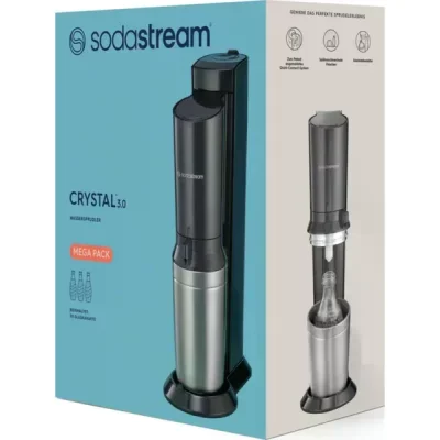 SodaStream Crystal 3.0 Machine à Eau Pétillante + 3 karafki bouteilles en verre