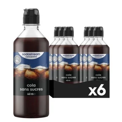 Sodastream - Lot de 6 concentrés COLA sans sucres - 440ml